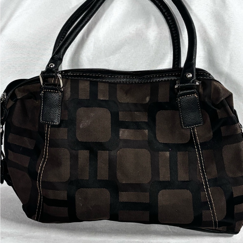 Nine West Black‎ and Brown Patterned Satchel - Picture 3 of 8